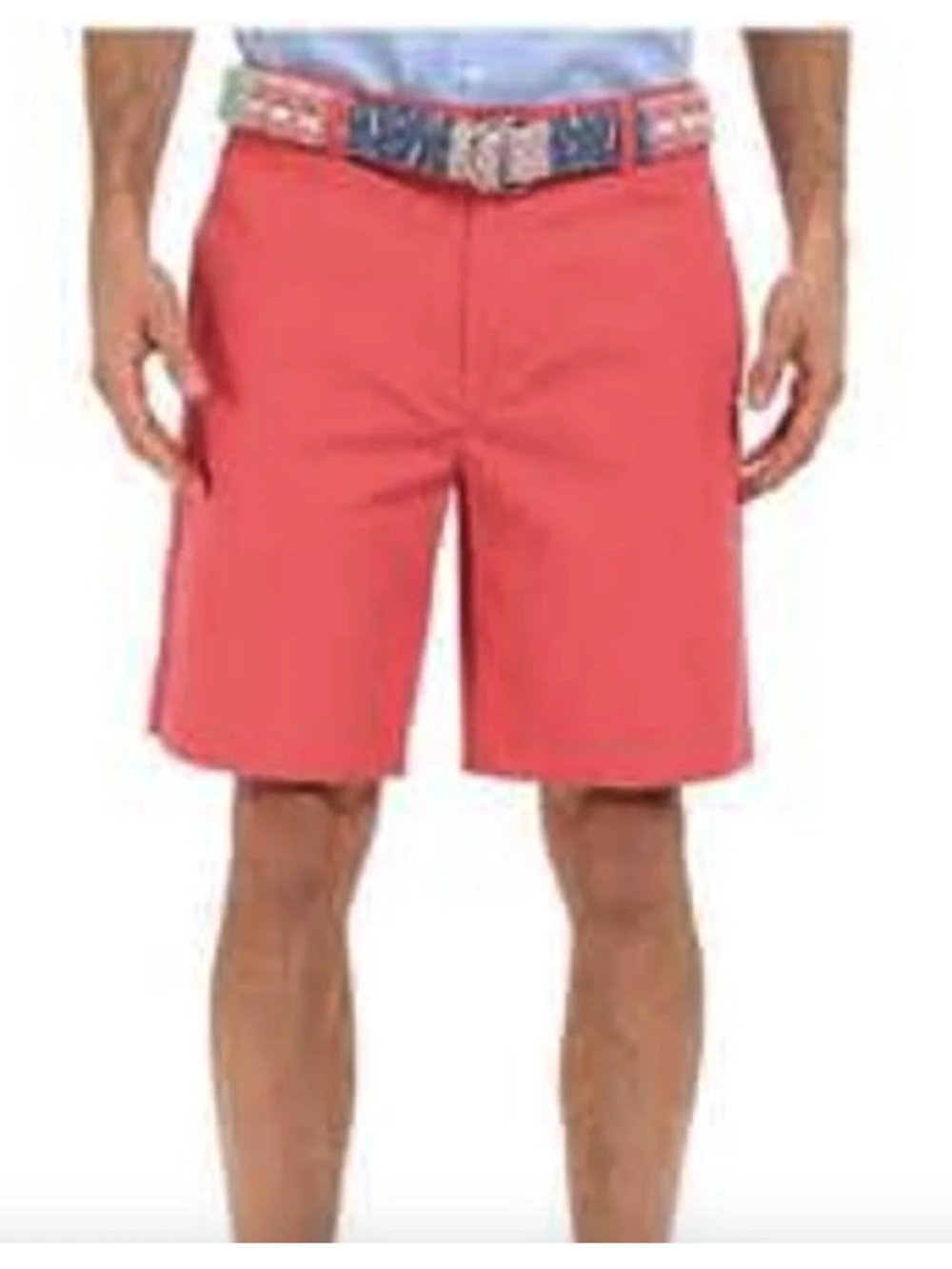 Jachs Flat-Front Cotton Chino Shorts‎ Pink Size 38 Classic Summer Style NWT